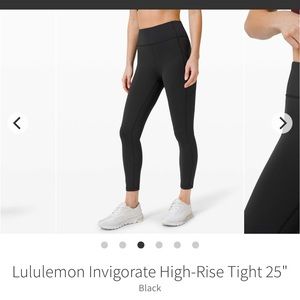 Lululemon Invigorate High Rise Tight 25” Leggings